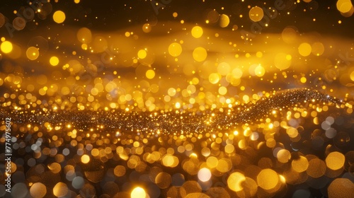 A mesmerizing display of golden light illuminating AI generated illustration