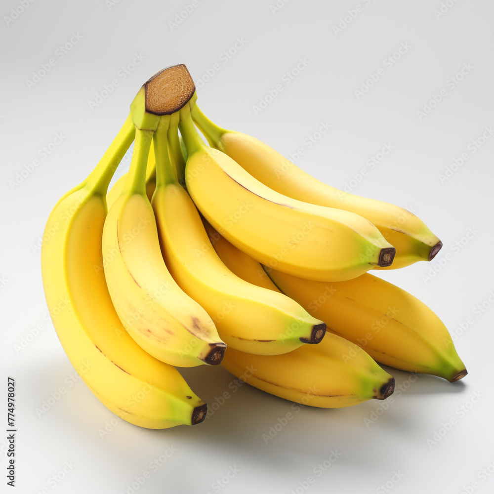 bananas on isolated background сreated with Generative Ai
