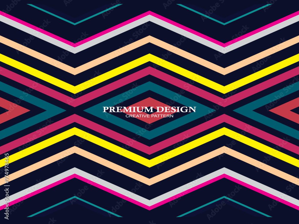 Premium Background with Abstract Colorful Lines pattern. Geometric Digital Art. Retro colorful striped wallpaper. Premium Background with Abstract Colorful Lines pattern. Geometric Digital Art. Retro colorful striped wallpaper.