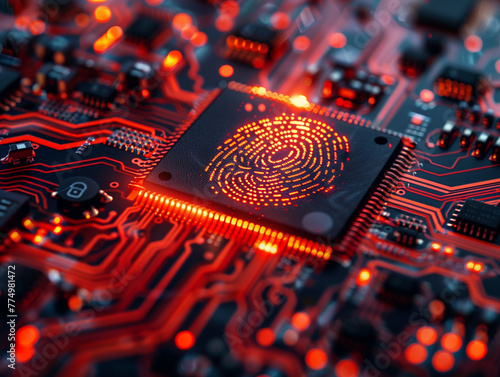 Biometric Security: Advanced Microchip with Fingerprint Integration