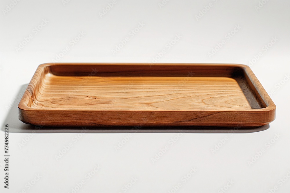 a wooden tray with a handle