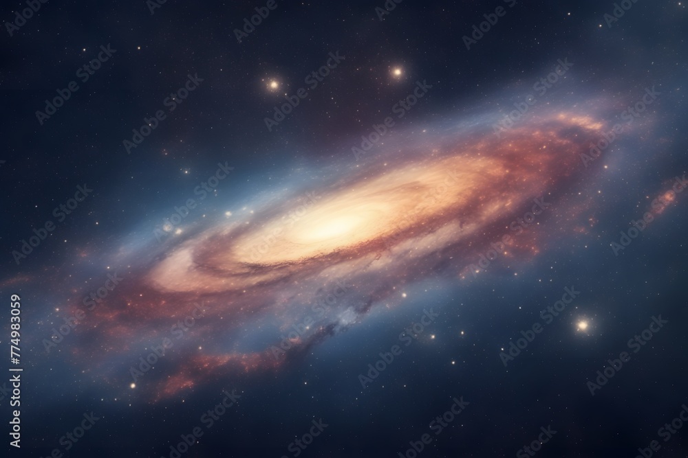 Milky way galaxy in space. Abstract cosmos background