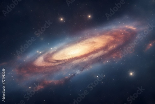 Milky way galaxy in space. Abstract cosmos background