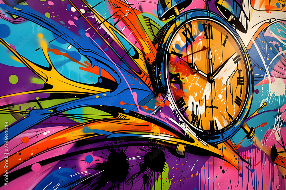 Obraz premium abstract background with clock