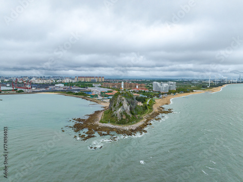 Landscape of Yulinzhou Lighthouse in Dongfang City, Hainan, China photo