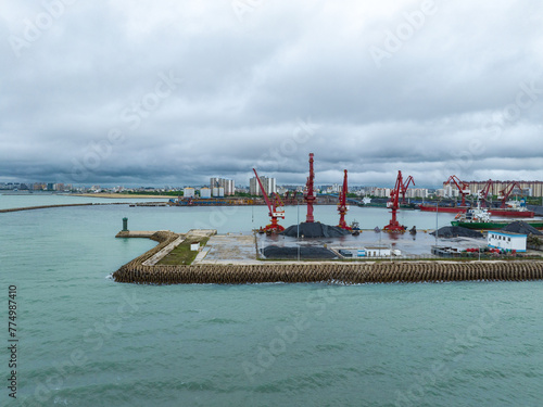 Landscape of Yulinzhou Lighthouse in Dongfang City, Hainan, China photo