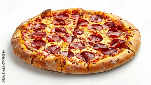 Classic Pepperoni Pizza on White, Ultimate Comfort Food