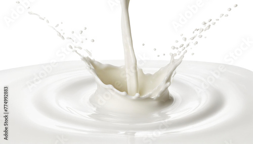 milk splash isolated on transparent background