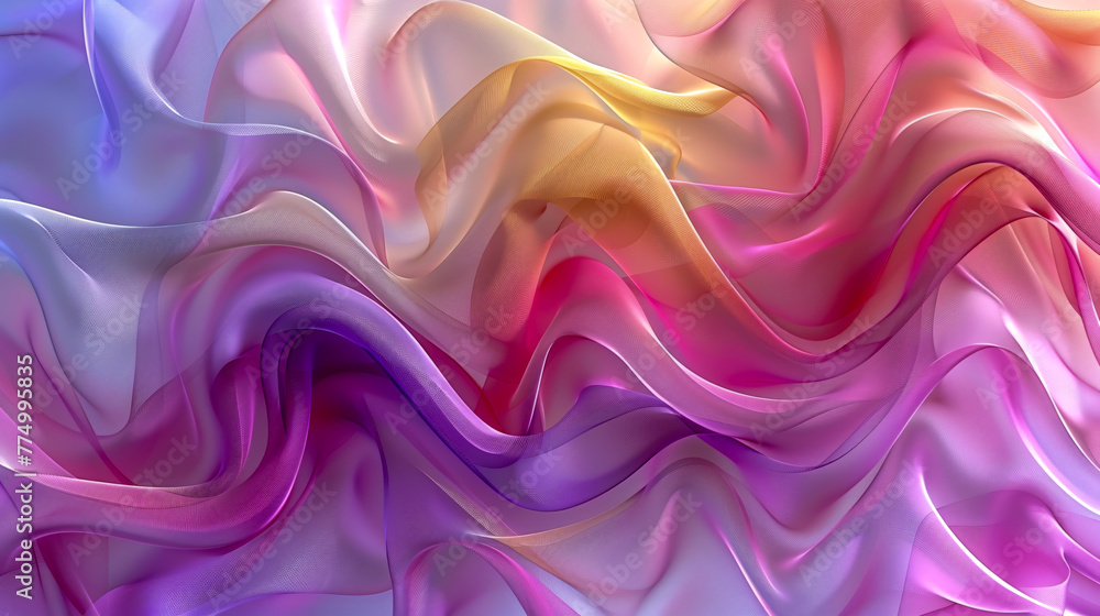 Fototapeta premium Silky smooth texture, luxurious fabric wave, abstract fashion and design background