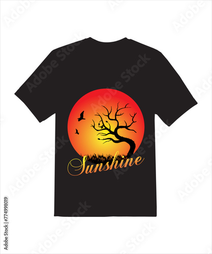 Summer typography, Shady Beach ,  Family Vacation, Summer Sun, Sunshine Summer T-shirt Design 