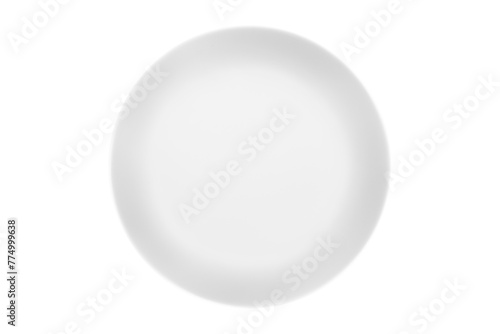 Cooking template - top view of an empty white plate isolated on a background.