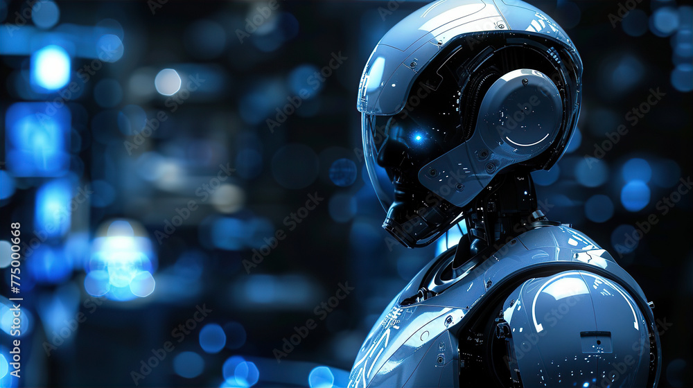 robot technology background, sci-fi scene