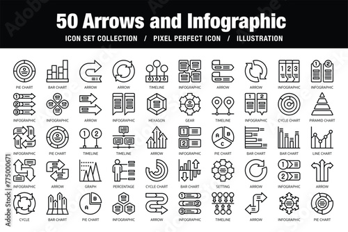 Arrows and Infographic Elements Outline