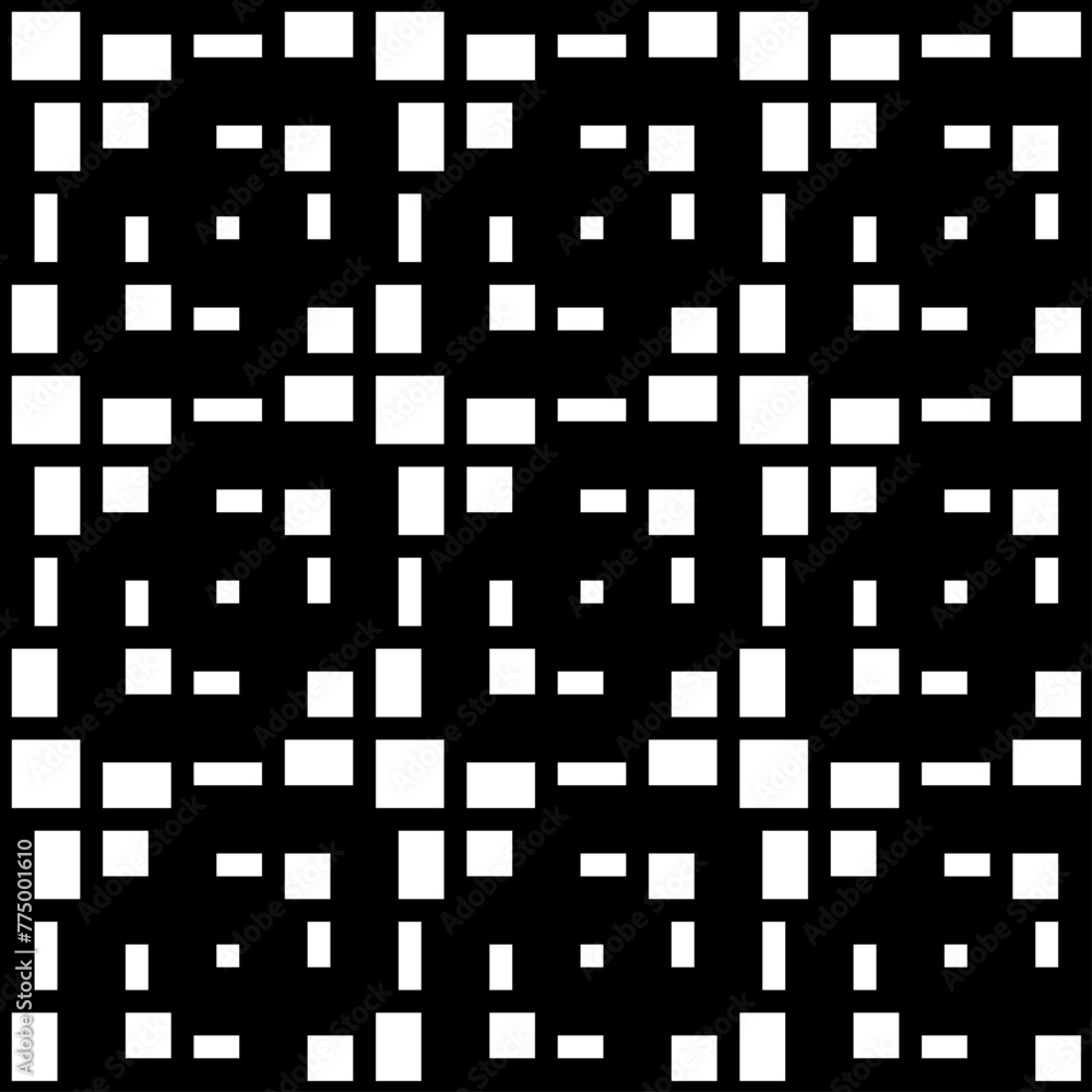 Fototapeta premium Seamless pattern. Figures, blocks illustration. Rectangles, squares ornament. Tiles, shapes wallpaper. Ethnic motif. Bricks, forms backdrop. Geometric background. Digital paper, textile print.