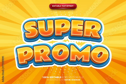Super Promo 3D Editable text Effect Style