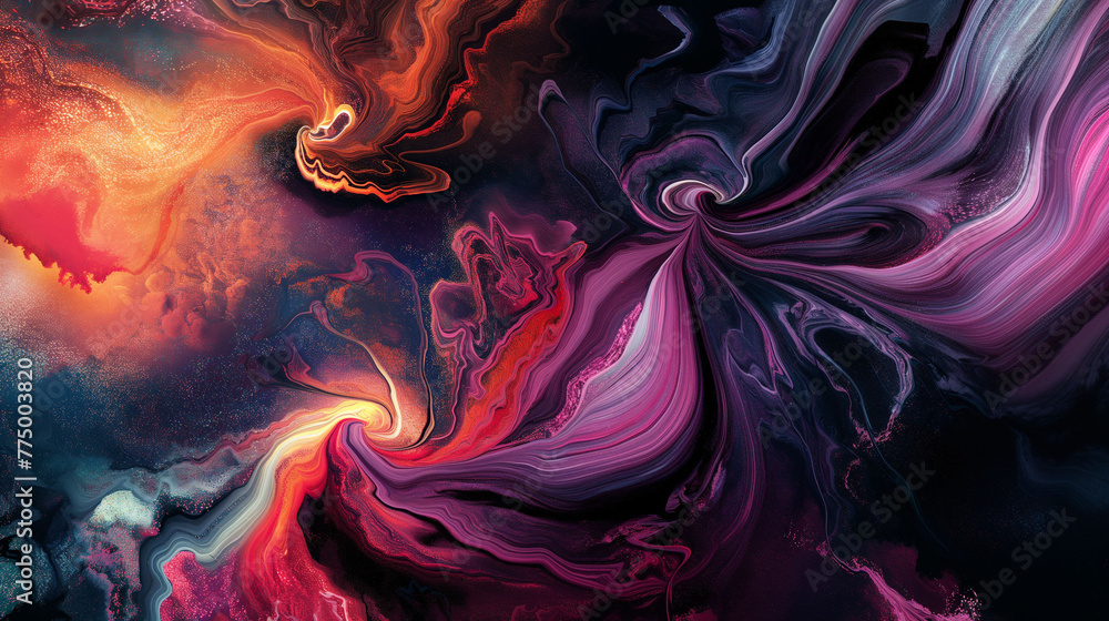 A digital artwork featuring swirling patterns and vibrant hues, representing the chaos and beauty of the natural world A digital artwork featuring swirling patterns and vibrant hues, representing the chaos and beauty of the natural world