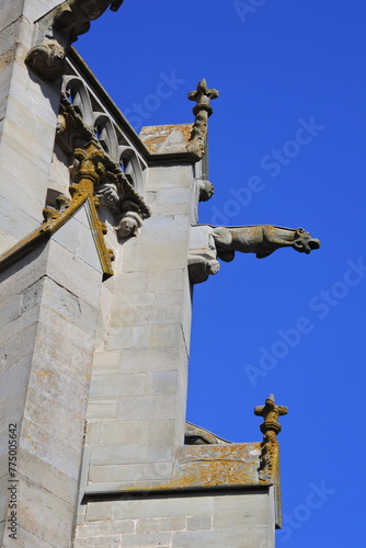 Wasserspeier an der Basilika St-Nazaire-St-Celse in Carcassonne