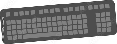 computer keyboard flat vector illustration