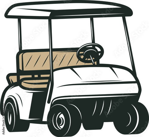 golf cart vector illustration isolated on transparent background
