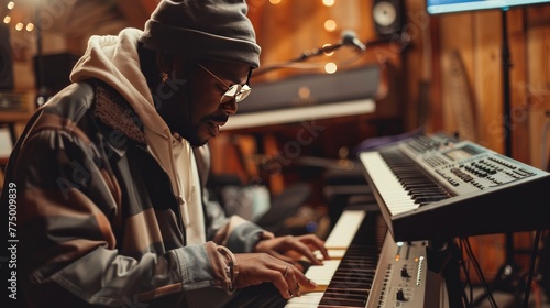 Rapper and Hip-Hop Songwriters Creating Music with Piano Composition