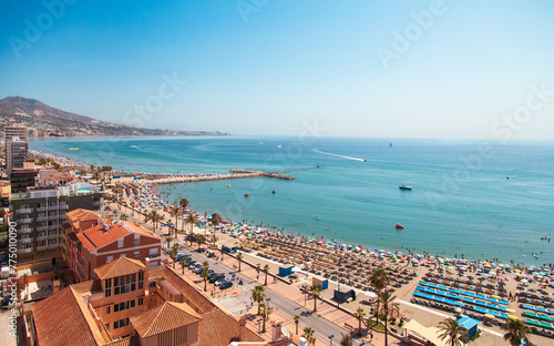 Fuengirola beachfront in summer