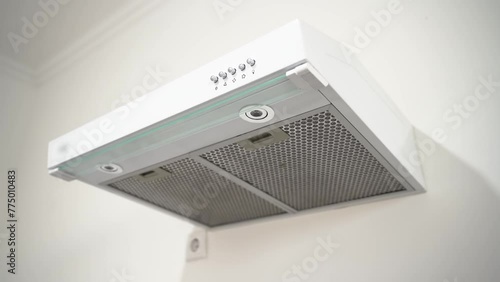 White hood, kitchen, extraction, ventilation, chimney