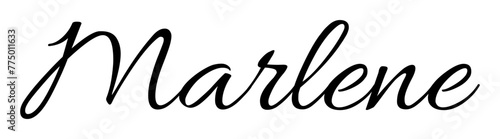 Marlene - black color - name written - ideal for websites,, presentations, greetings, banners, cards,, t-shirt, sweatshirt, prints, cricut, silhouette, sublimation