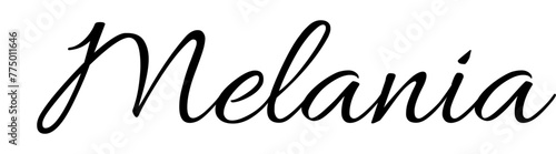 Melania - black color - name written - ideal for websites,, presentations, greetings, banners, cards,, t-shirt, sweatshirt, prints, cricut, silhouette, sublimation