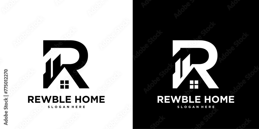 R Letter Logo Design - vector for construction, home, real estate, property, building. creative Monogram. Premium Business home logo icon. R Letter Logo Design - vector for construction, home, real estate, property, building. creative Monogram. Premium Business home logo icon.
