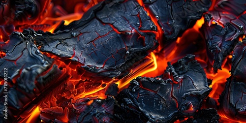 Fire coals smoldering warmth coziness abstraction background