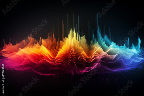 Sound waves modern sound equalizer. Radio wave icons. Volume level symbols. Music frequency. Abstract digital equalizers for music application