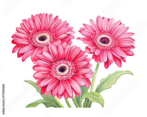 Daisies flowers remove background   flowers  watercolor  isolated white background