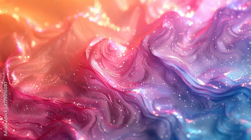 Colorful holographic foil fluid design background vibes