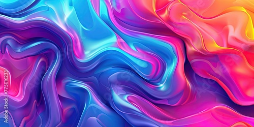 Abstraction, slow motion of rainbow colors, various geometric shapes, illustration, waves and cubes, background, wallpaper.