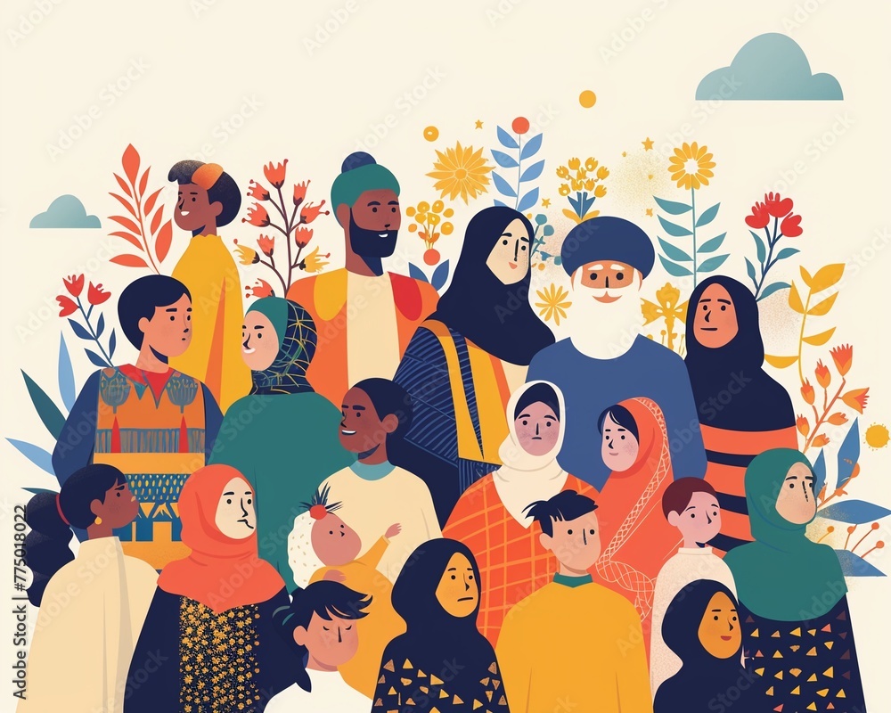 © BURIN93 - Community Spirit Create of people from diverse backgrounds coming together to celebrate Ramadan, fostering a sense of community and unity © BURIN93 - Community Spirit Create of people from diverse backgrounds coming together to celebrate Ramadan, fostering a sense of community and unity