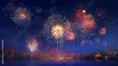 beautiful fireworks © jiejie
