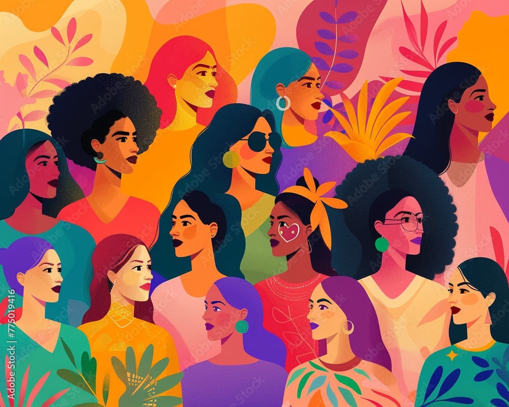 Intersectional Feminism Design a banner highlighting the intersectionality of feminism, with images or illustrations representing women from diverse backgrounds and identities ,high resolution Intersectional Feminism Design a banner highlighting the intersectionality of feminism, with images or illustrations representing women from diverse backgrounds and identities ,high resolution