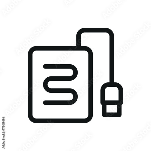 Clothes heating pad isolated icon with editable stroke