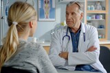 Physician discusses health concerns with patient