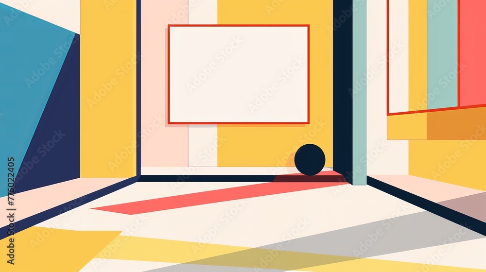 Naklejka premium Minimalist invitation template