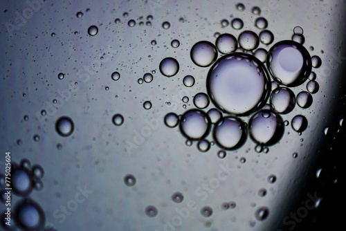 Macro closeup of water drops