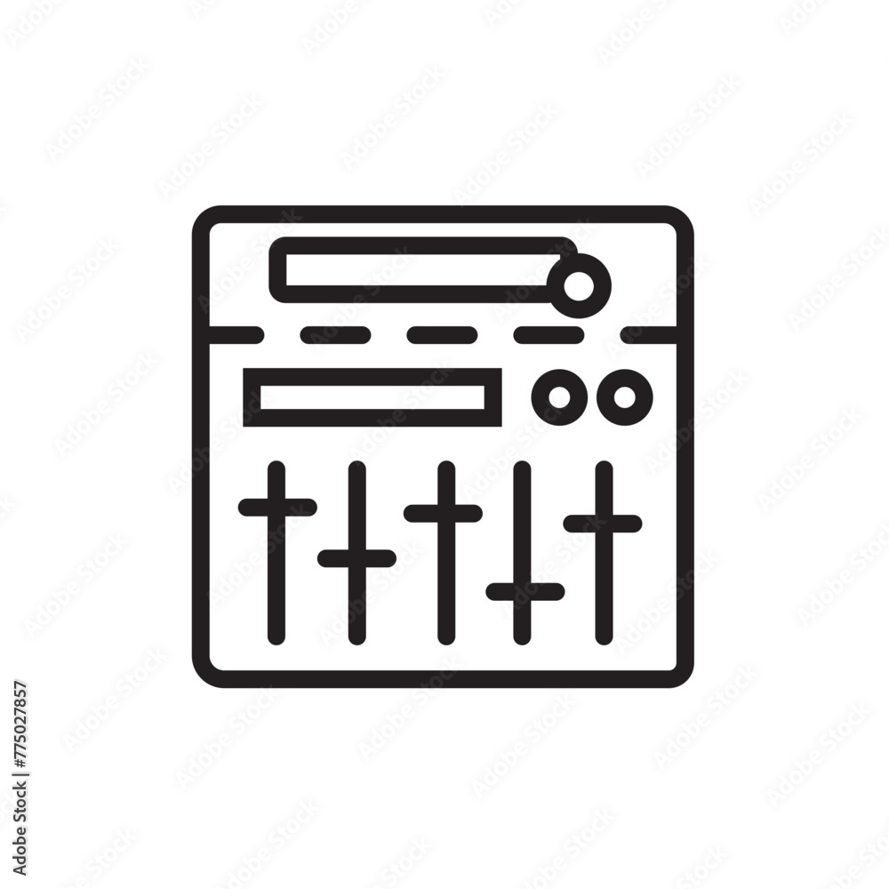 Controller Design Midi Line Icon Controller Design Midi Line Icon