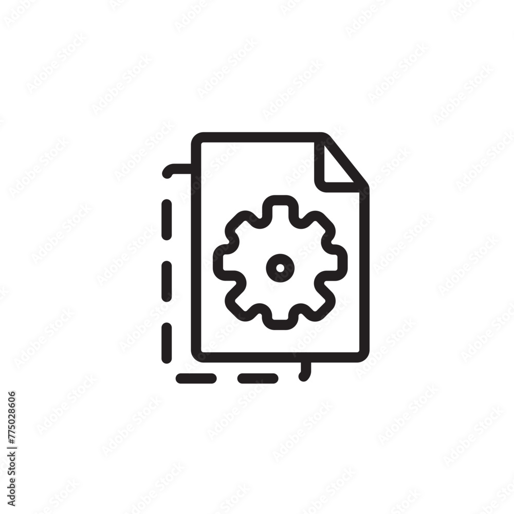 Content Development File Line Icon Content Development File Line Icon