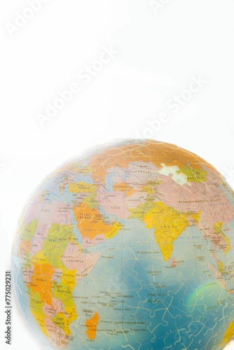 Globe against a white background