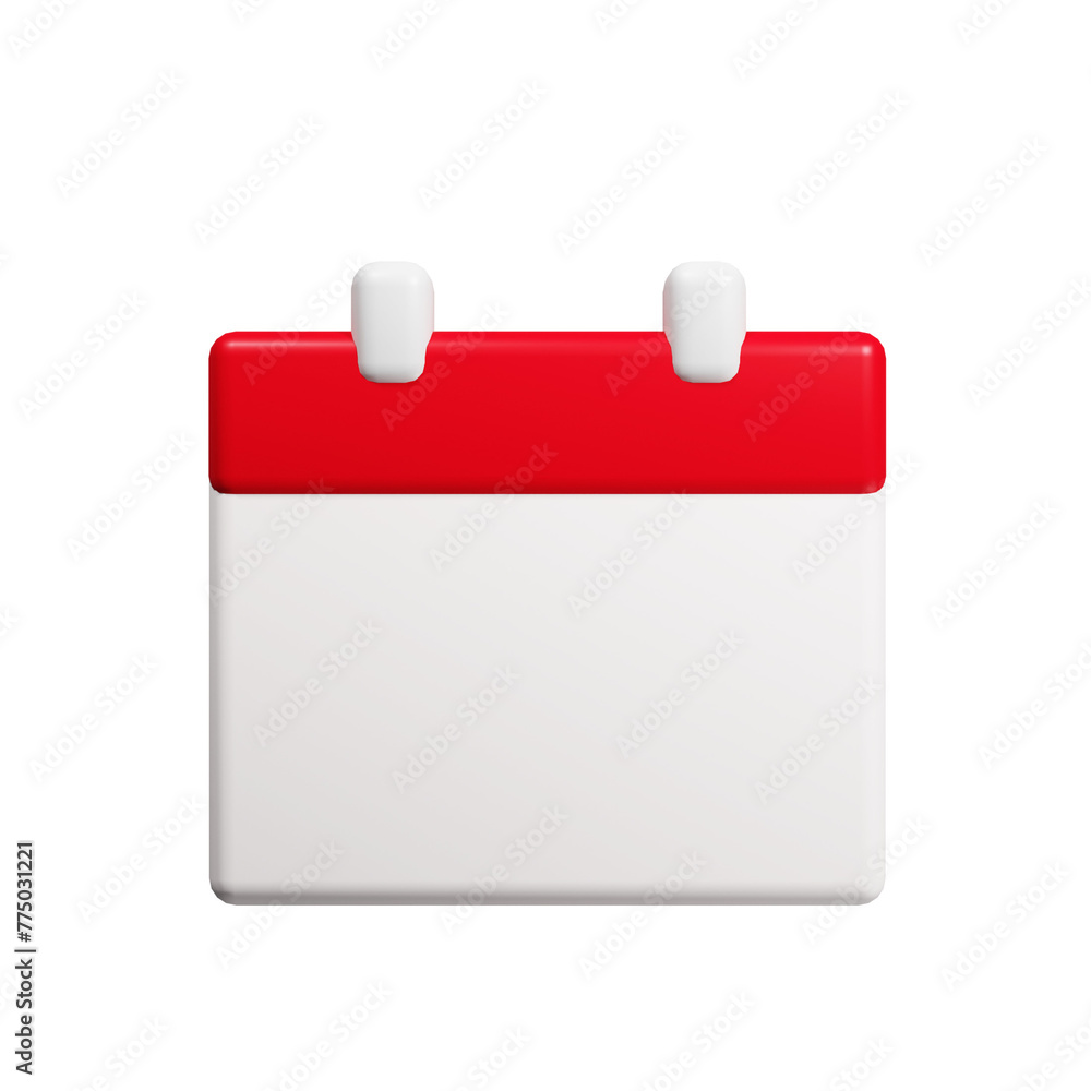 3D Simple calendar icon 3D Simple calendar icon