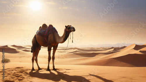 camel in the desert