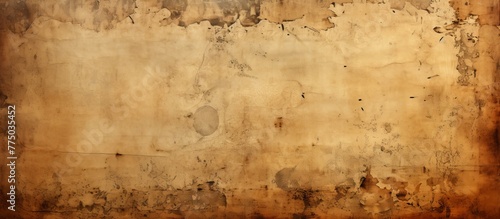 An up-close view of a worn-out wall displaying a weathered and rusty surface with a vintage clock hanging on it
