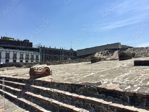 Ruins of the Templo Mayor in Tenochtitlan, Mexico City