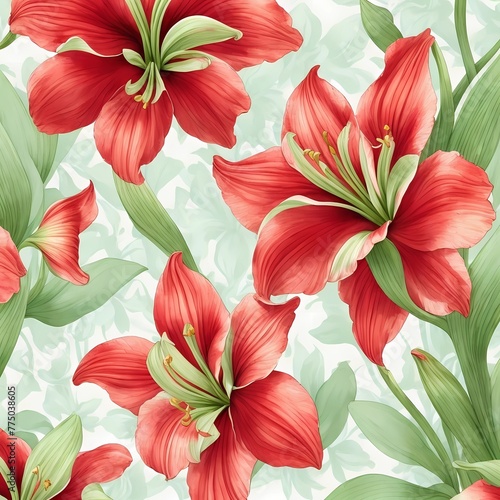 Mesmerizing Amaryllis Arrangement  Floral Fantasy Background