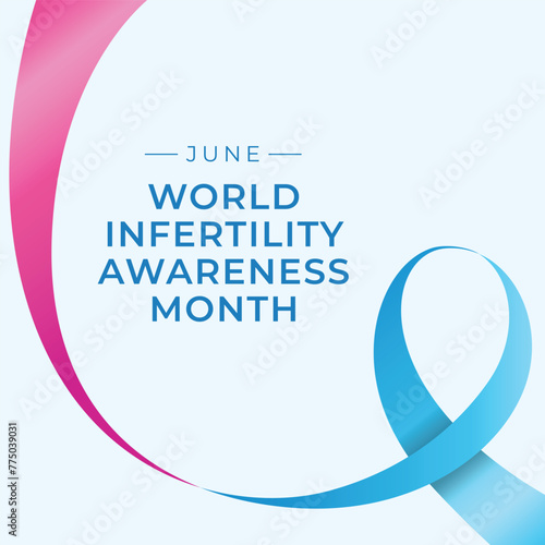 World Infertility Awareness Month design template good for celebration. blue and pink ribbon design template. ribbon vector design. vector eps 10.